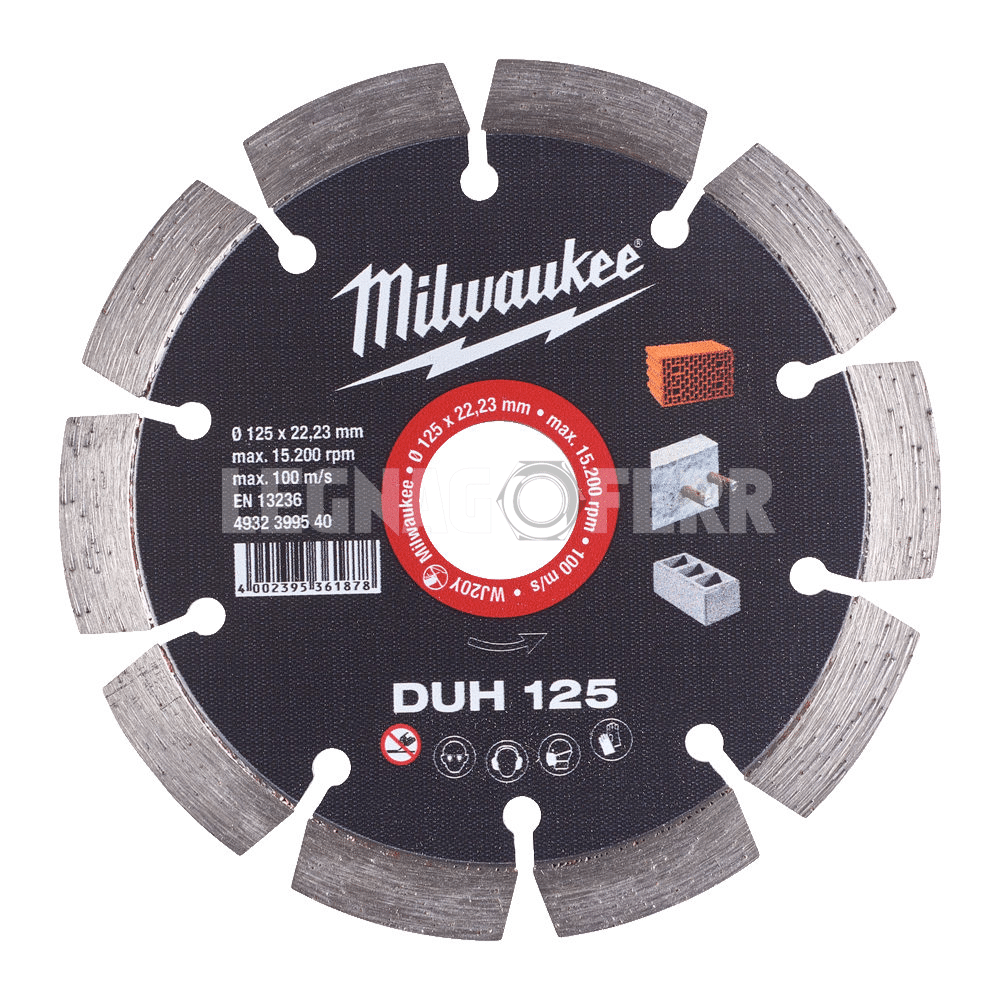 Milwaukee 4932399540 Disco Diamantato DUH – Materiali Duri 125 mm 1 milwaukee 4932399540 legnagoferr