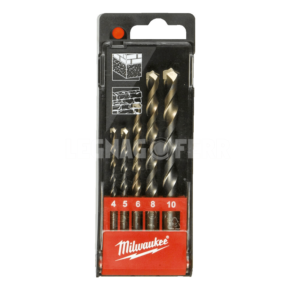 Milwaukee 4932480157 – Set Punte Calcestruzzo 5 pezzi (Ø 4-10 mm) 1 milwaukee 4932480157 legnagoferr