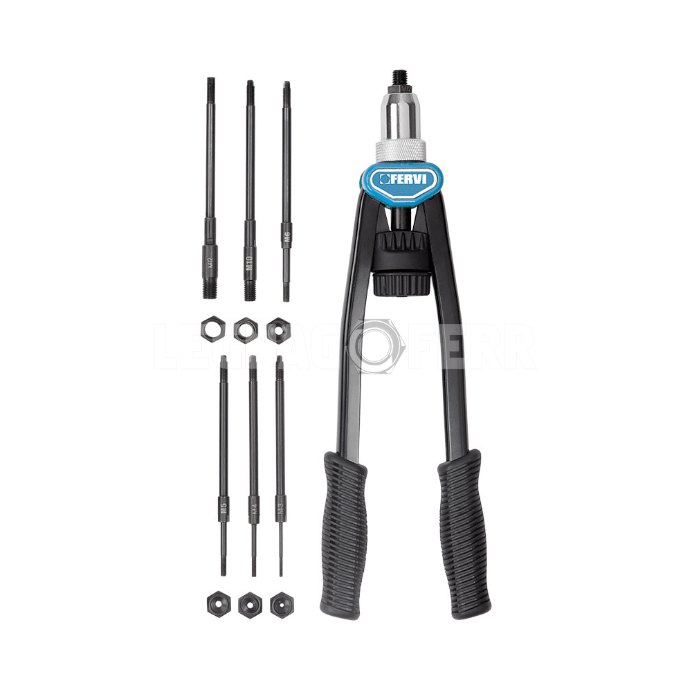 FERVI 0455 Rivettatrice a Doppia Leva per Inserti Filettati 1 fervi 0455 legnagoferr
