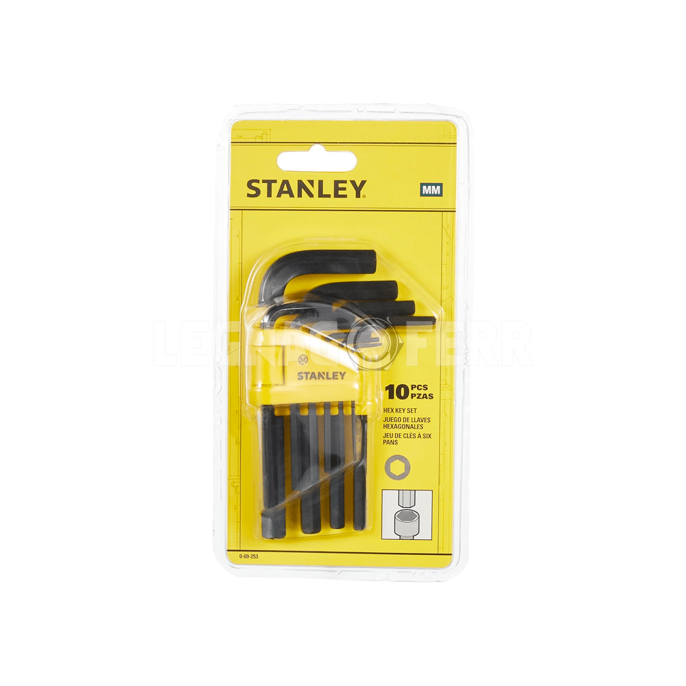 Stanley 0-69-253 Set 10 Chiavi Esagonali Maschio 1,5-10 mm 1 stanley 0-69-253 legnagoferr