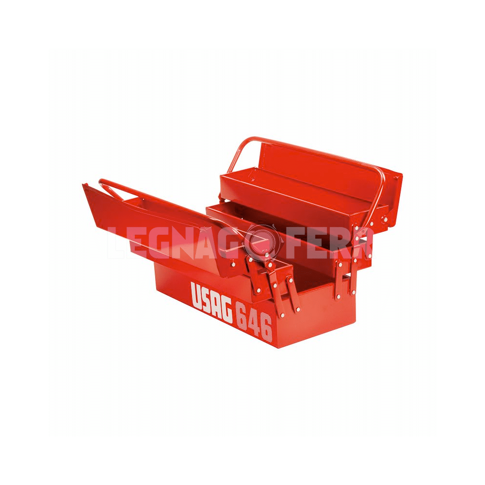 USAG 646/5LV - Cassetta Portautensili Estensibile Lunga a 5 Scomparti Vuota 1 u06460301 cassetta portautensili legnagoferr