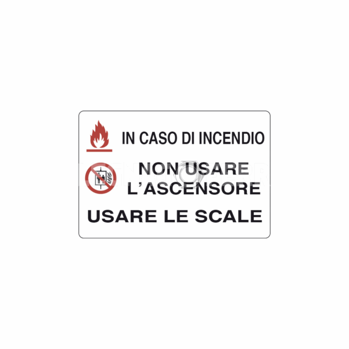 cartello non usare ascensore legnagoferr