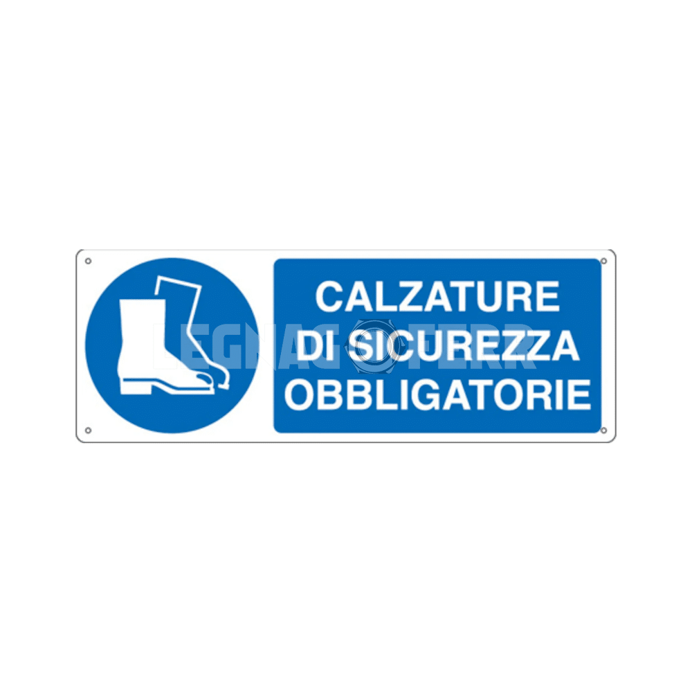 Cartello Obbligatorio Proteggere i Piedi con Calzature di Sicurezza D&B Verona 1 cartello obbligatorio legnagoferr