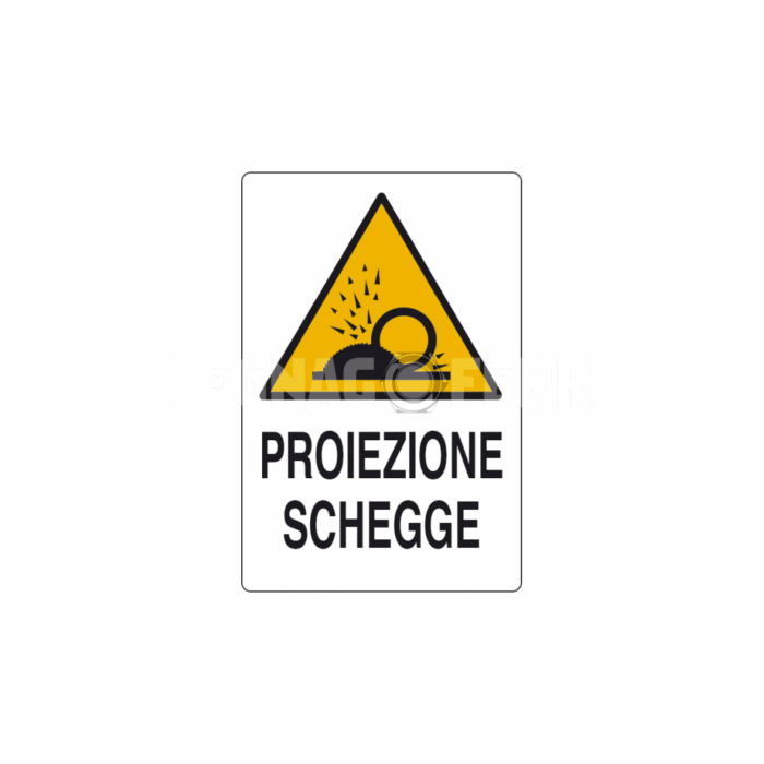 cartello pericolo proiezione legnagoferr