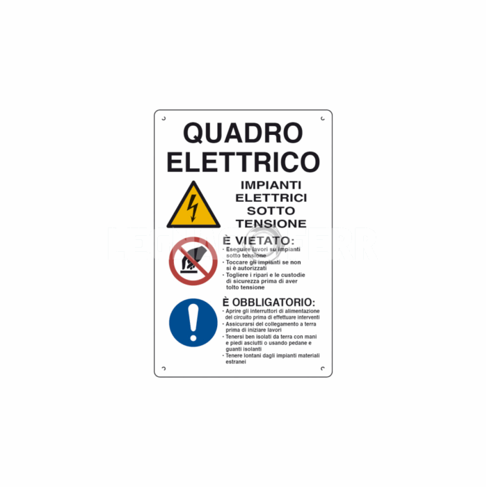 cartello quadro elettrico legnagoferr