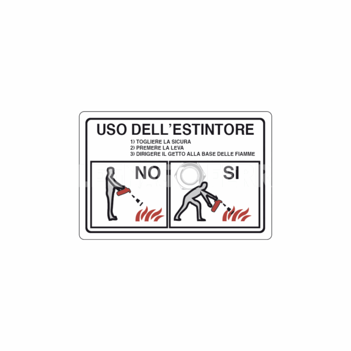 cartello uso dell'estintore legnagoferr