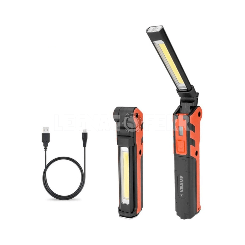 Velamp Kubrik Luce d’Ispezione COB + Torcia LED Ricaricabile 1 velamp kubrik legnagoferr