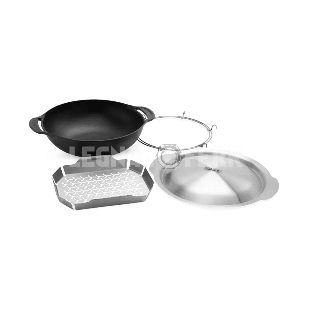 Wok con Cestello Accessorio Weber Crafted 7607 1 wok con cestello legnagoferr
