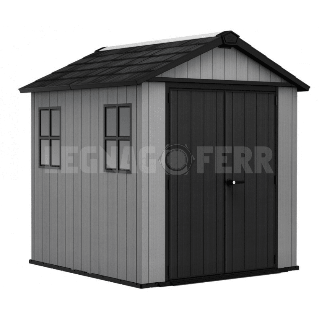 Keter Newton Plus 759/975 Casetta da Giardino 230x287x246 cm 9 Casetta Keter Newton Plus 759975 230x287 cm Resina Evotech Grigio legnagoferr (5)