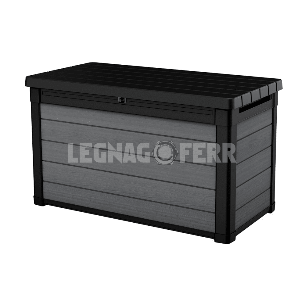 Keter Cortina Box 100 Baule da Giardino Grafite 380L Effetto Legno 1 keter cortina box 100 legnagoferr