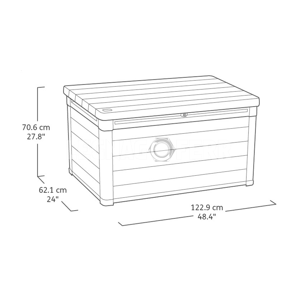 Keter Cortina Box 100 Baule da Giardino Grafite 380L Effetto Legno 2 keter cortina box 100 legnagoferr3