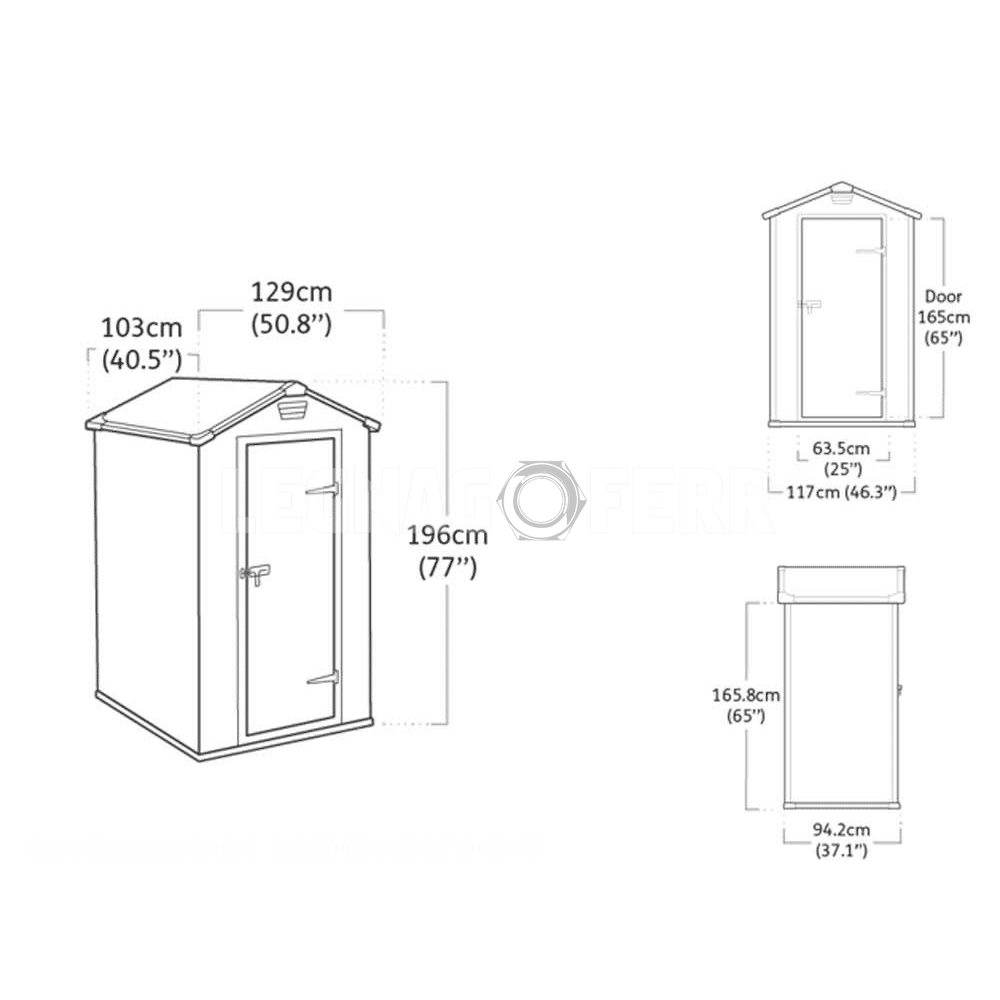 Keter Manor 4x3 Casetta da Giardino Beige 129x103x196 cm 2 keter manor 4x3 legnagoferr8