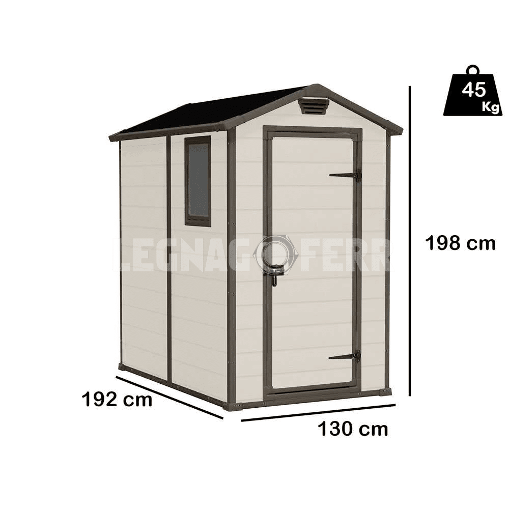 Keter Manor 4x6 Casetta da Giardino Beige 130x192x198 cm 3 keter manor 4x6 legnagoferr1