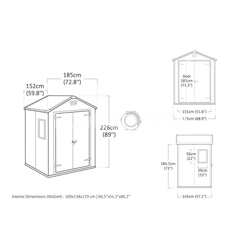 Keter Manor 6x5 Casetta da Giardino Beige 185x152x226 cm 11 keter manor 6x5 legnagoferr10