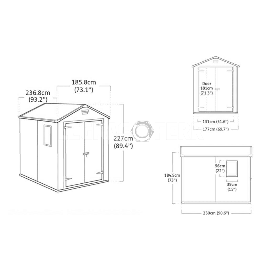 Keter Manor 6x8 Casetta da Giardino Beige 185x236x227 cm 9 keter manor 6x8 legnagoferr8