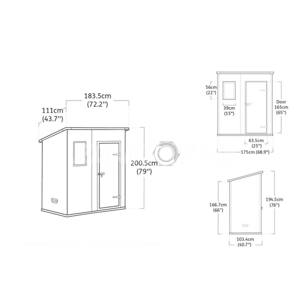 Keter Manor Pent 6x4 Casetta da Giardino Beige 183,5x111x200,5 cm 9 keter manor pent 6x4 legnagoferr8