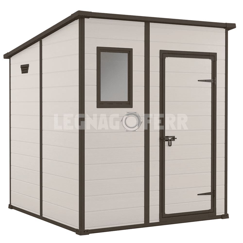 Keter Manor Pent 6x6 Casetta da Giardino Beige 183,5x185x200 cm 1 keter manor pent 6x6 legnagoferr