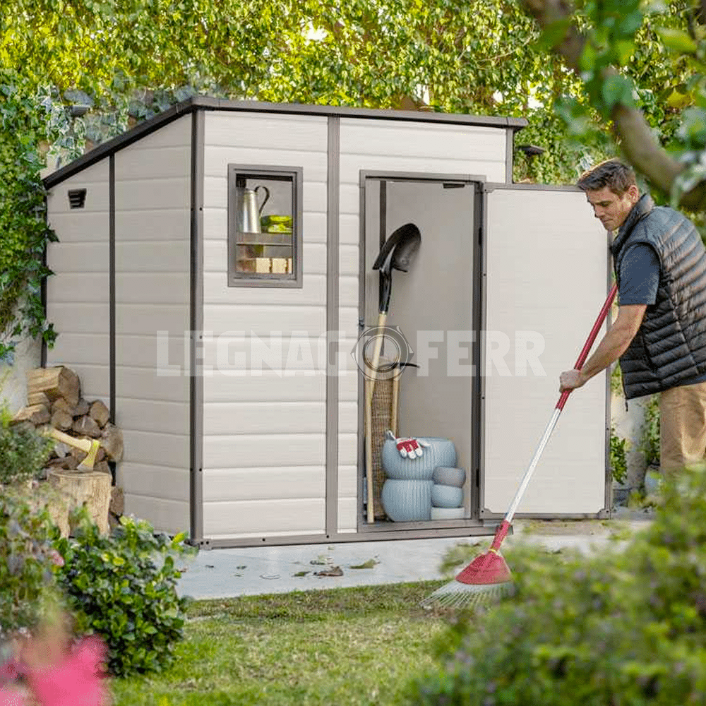 Keter Manor Pent 6x6 Casetta da Giardino Beige 183,5x185x200 cm 3 keter manor pent 6x6 legnagoferr2