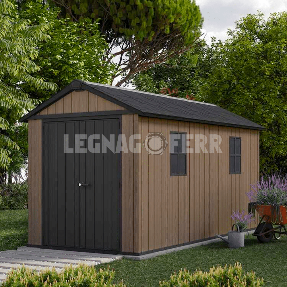 Keter Newton Plus 7513/1375 Casetta da Giardino 230x413x246 cm 4 keter newton plus 7513 legnagoferr1