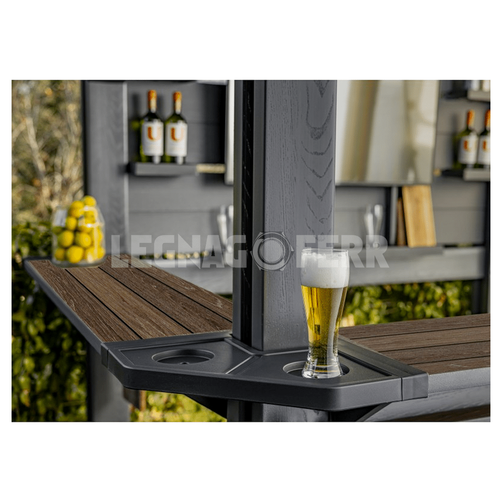 Keter Signature Walnut Gazebo Bar 230x230x238 cm 2 keter signature walnut legnagoferr1