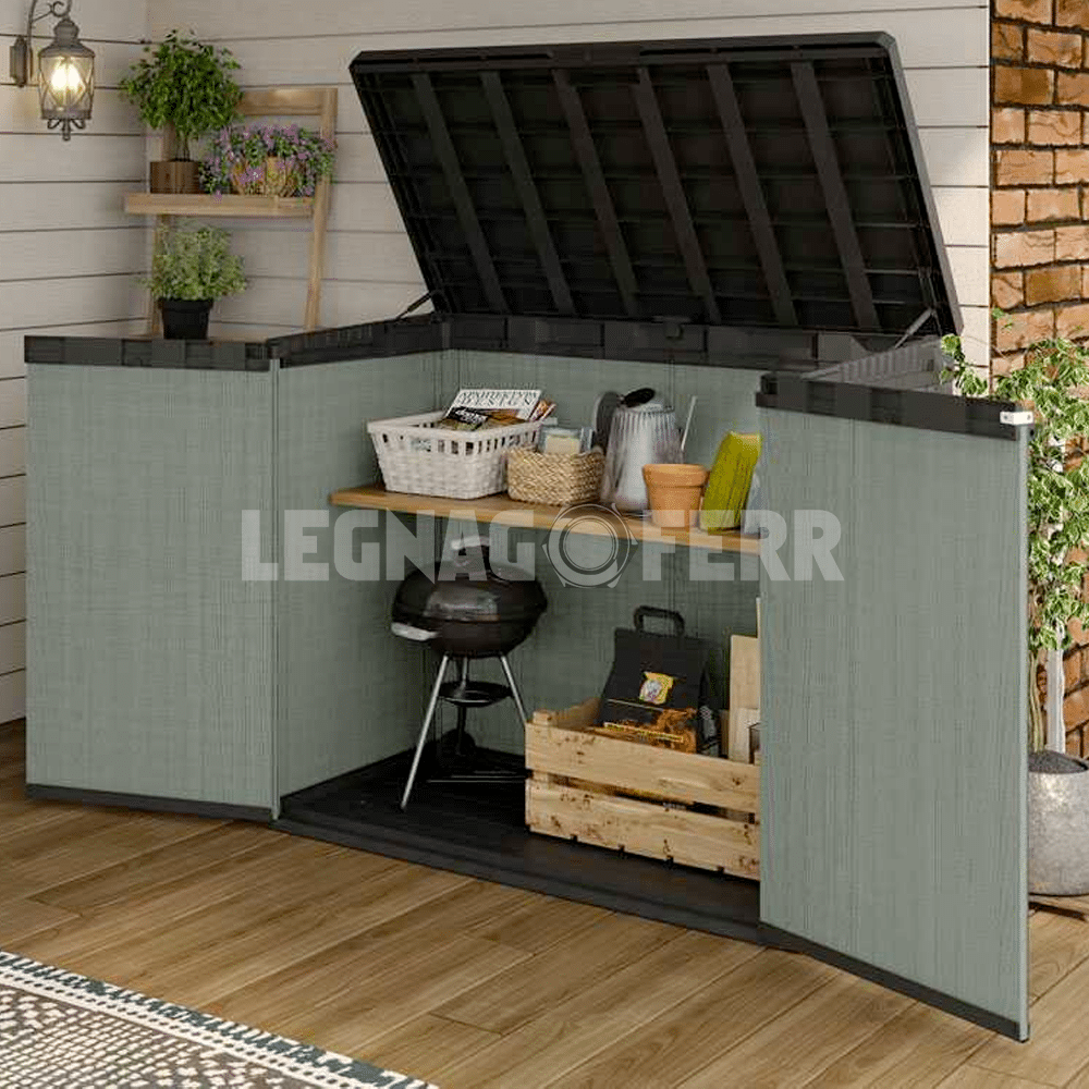 Keter Store It Out Darwin Box Porta Attrezzi Verde 1150L 140x80x120 cm 2 keter store it out darwin legnagoferr1