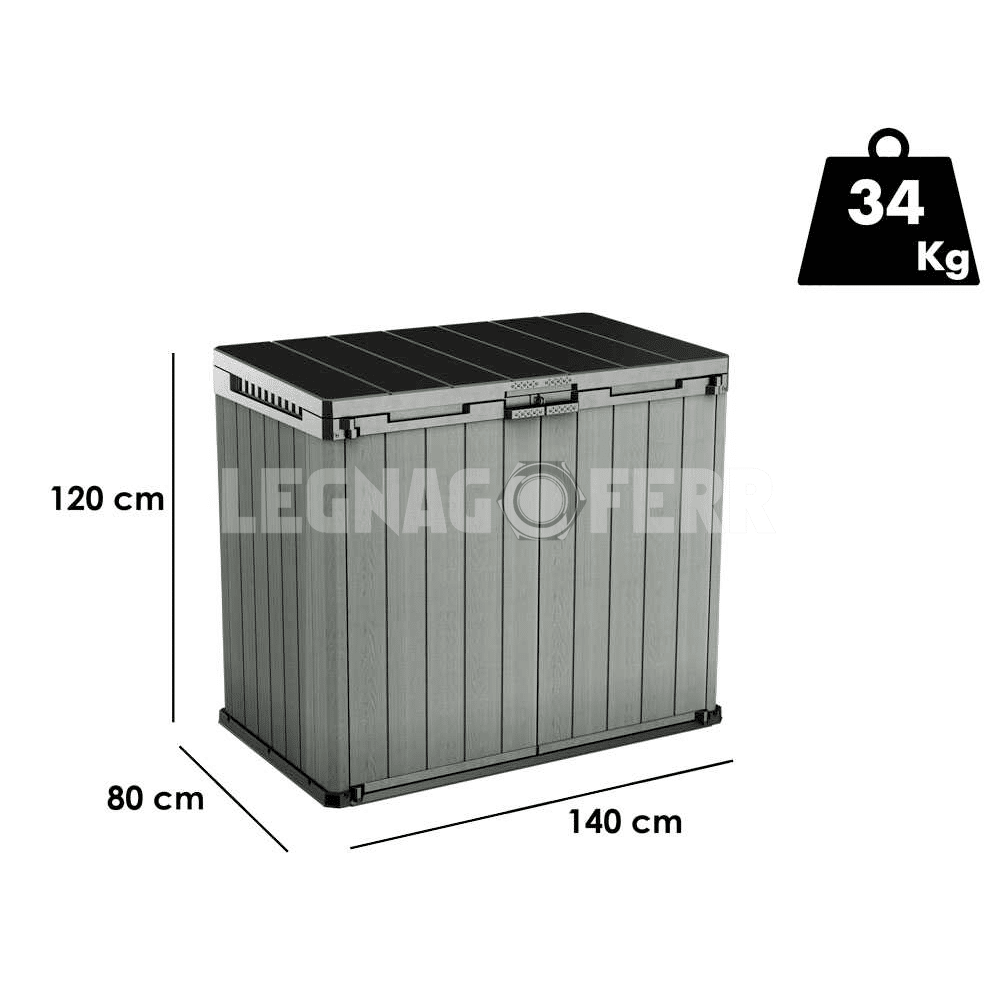 Keter Store It Out Darwin Box Porta Attrezzi Verde 1150L 140x80x120 cm 3 keter store it out darwin legnagoferr2