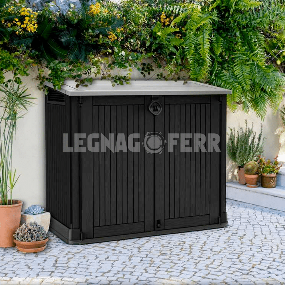 Keter Store It Out Midi Box Porta Attrezzi Nero 880L 132x71,5x113,5 cm 4 keter store it out legnagoferr2