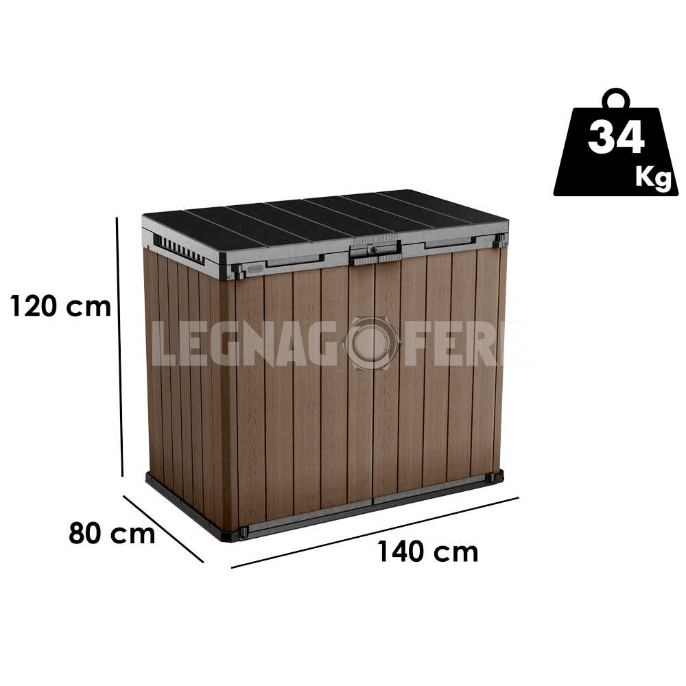 Keter Store It Out Darwin Box Porta Attrezzi Marrone 1150L 140x80x120 cm 3 keter store it out legnagoferr2