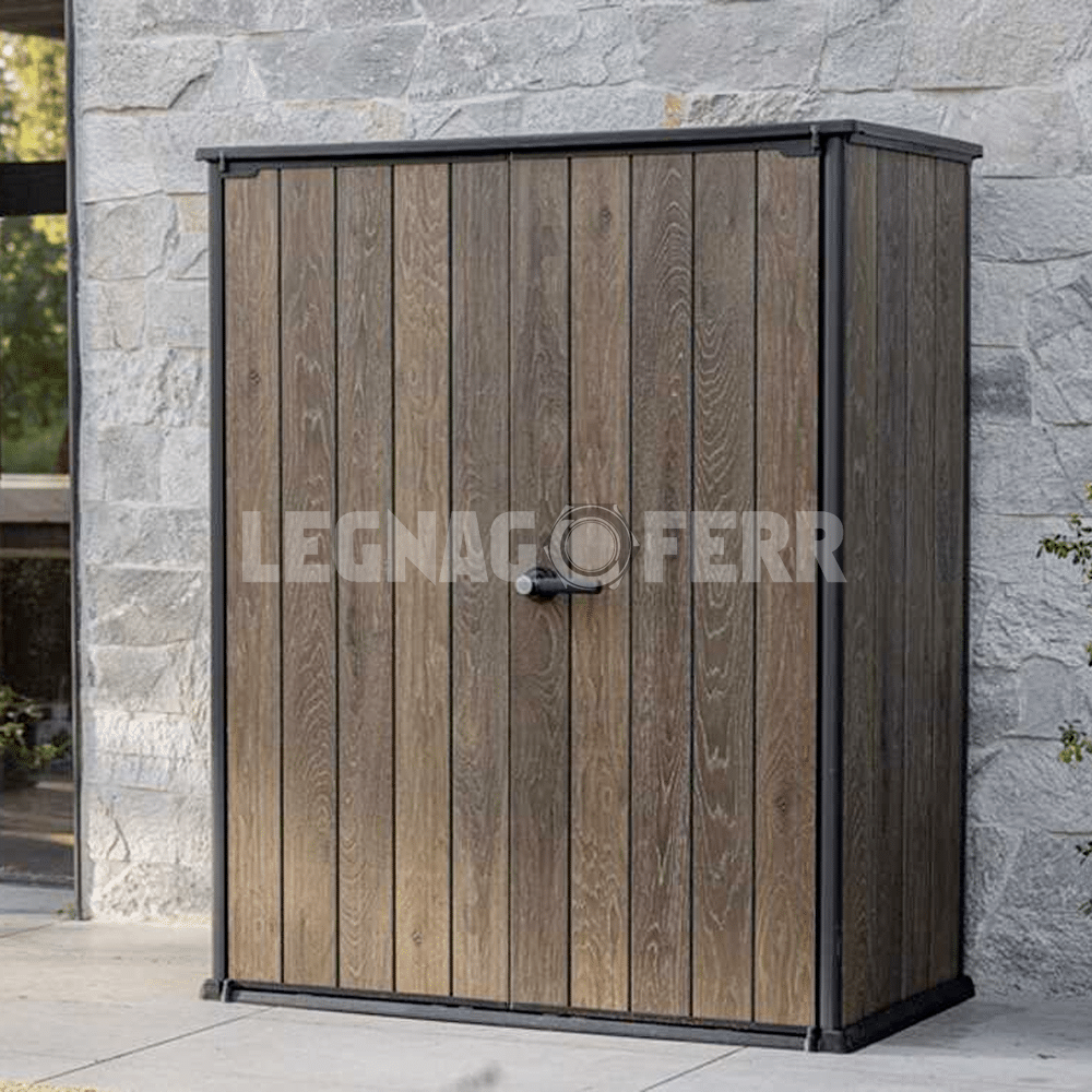 Keter Vertical Signature Walnut Armadio Porta Attrezzi 140x73x170 cm 5 keter vertical legnagoferr3