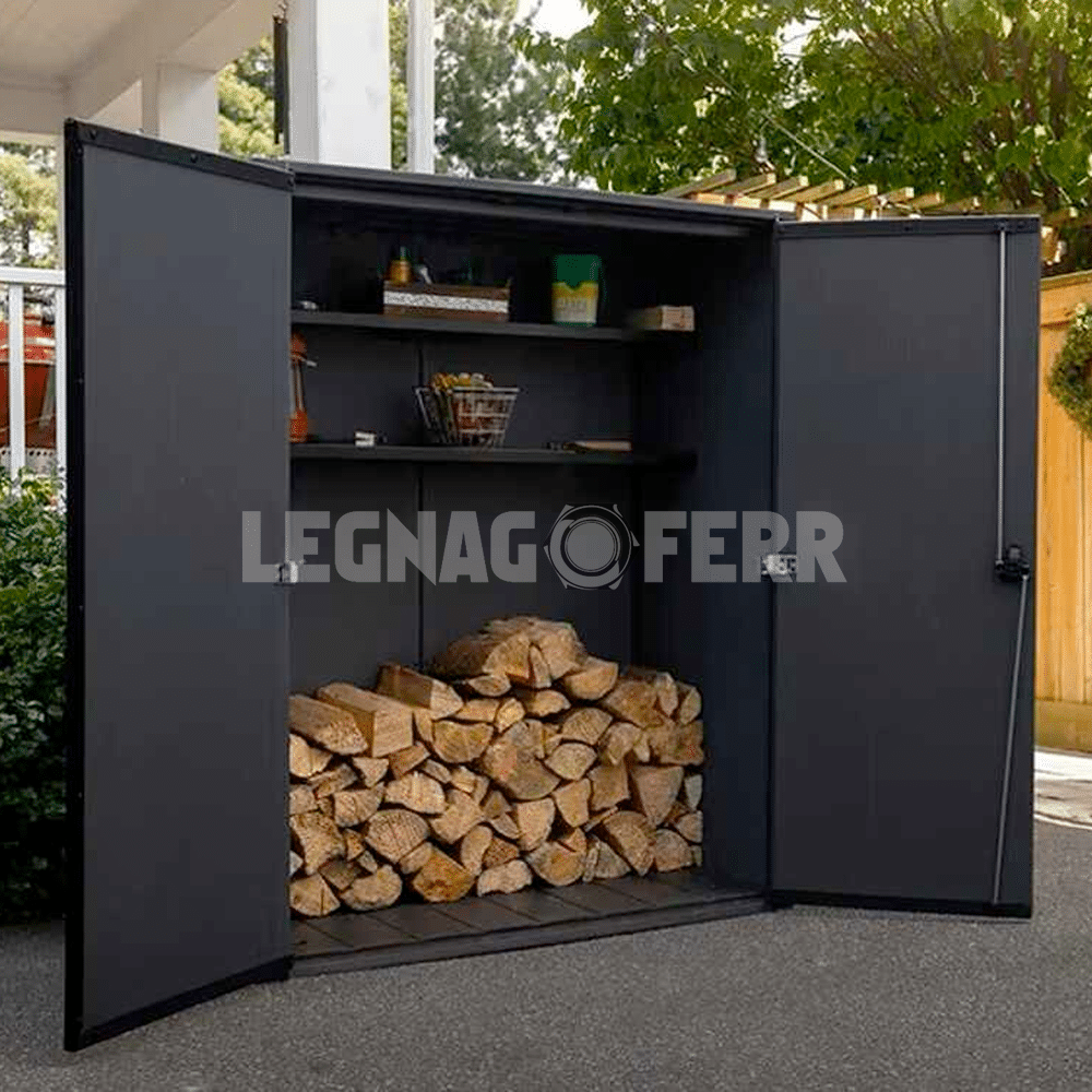 Keter Vertical Signature Walnut Armadio Porta Attrezzi 140x73x170 cm 6 keter vertical legnagoferr5