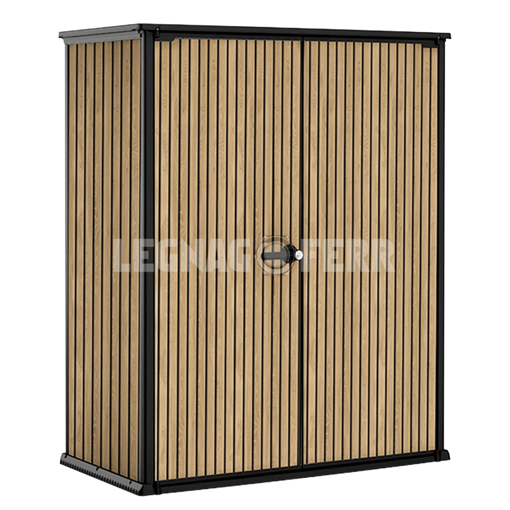 Keter Vertical Signature Venetian Armadio Porta Attrezzi 140x73x170 cm 1 keter vertical venetian legnagoferr