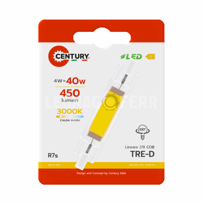 lampadina led r7s 4w legnagoferr