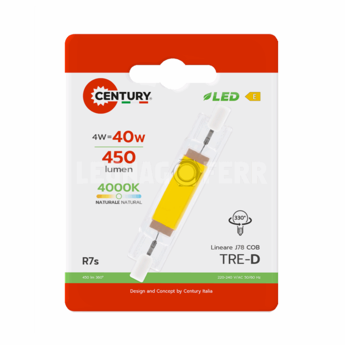 lampadina led r7s 4w legnagoferr