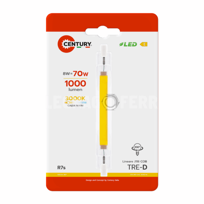 lampadina led r7s 8w legnagoferr