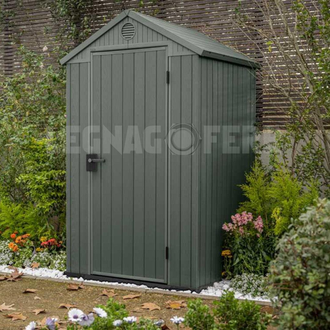 Keter Darwin 4x4 Casetta da Giardino Verde 190x122x221 cm 7 Casetta Keter Darwin 4x4 Evotech Verde 190x122 cm Resina legnagoferr (6)
