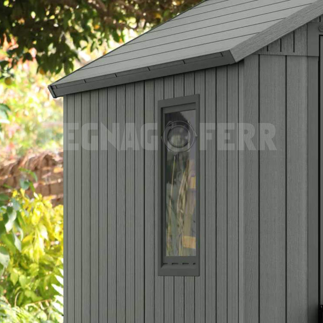 Keter Darwin 4x6 Evotoch Verde Casetta da Giardino 125x184x205 cm 6 Casetta Keter Darwin 4x6 125x184 cm Resina Effetto Legno legnagoferr (4)