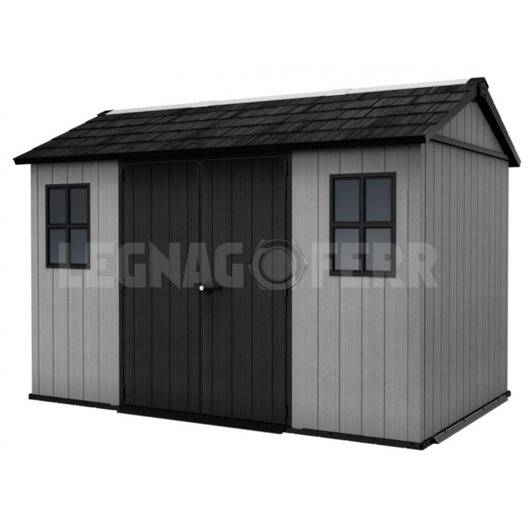 Keter Newton Plus 7511/1175 Casetta da Giardino 230x350x246 cm - Grigio 7 Casetta Keter Newton Plus 7511 1175 230x350 cm Resina Evotech Grigio legnagoferr (6)