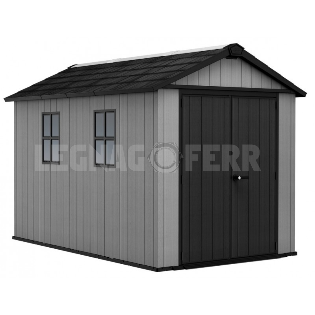 Keter Newton Plus 7511/1175 Casetta da Giardino 230x350x246 cm - Grigio 6 Casetta Keter Newton Plus 7511 1175 230x350 cm Resina Evotech Grigio legnagoferr (7)