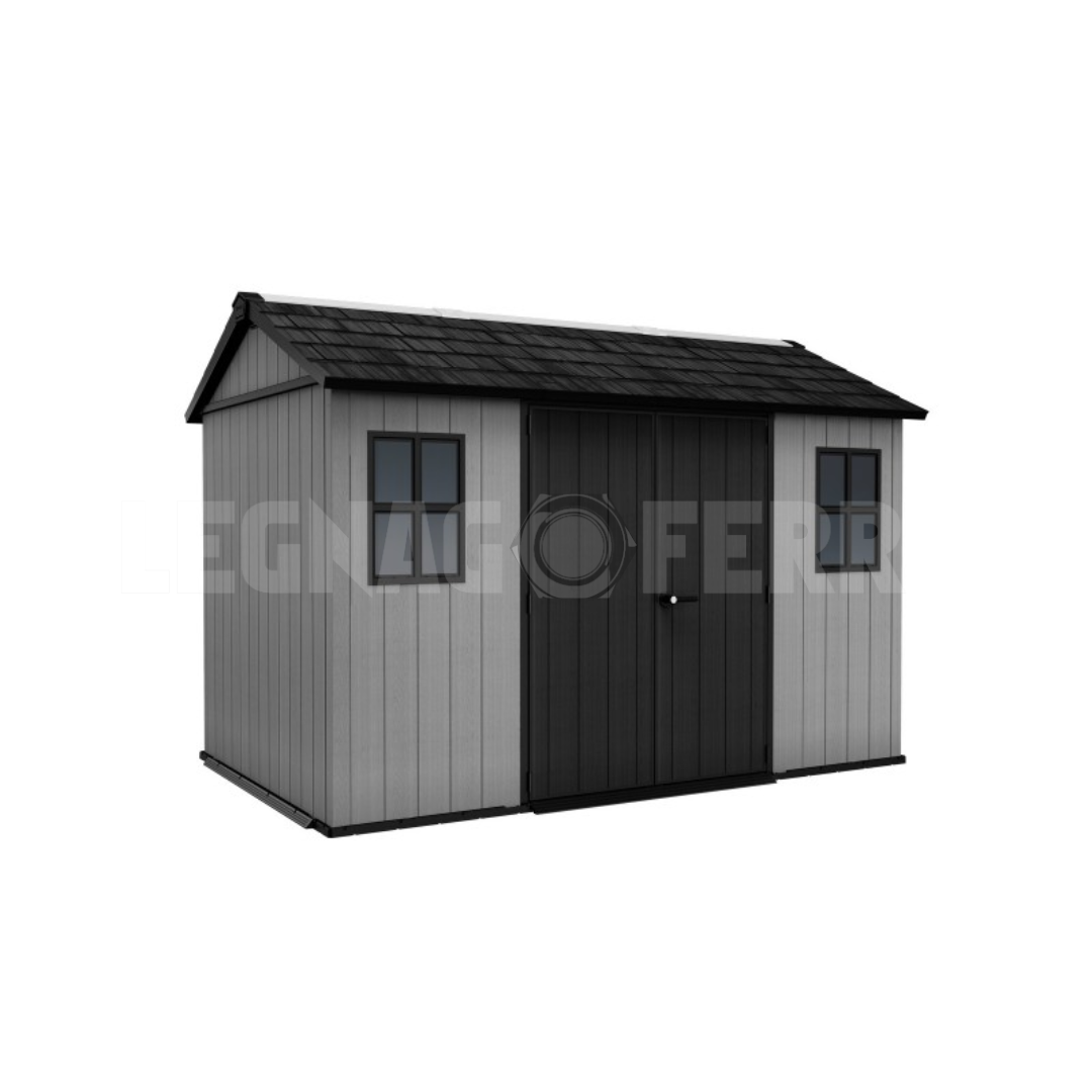 Keter Newton Plus 7511/1175 Casetta da Giardino 230x350x246 cm - Grigio 1 Casetta Keter Newton Plus 7511 1175 230x350 cm Resina Evotech Grigio legnagoferr