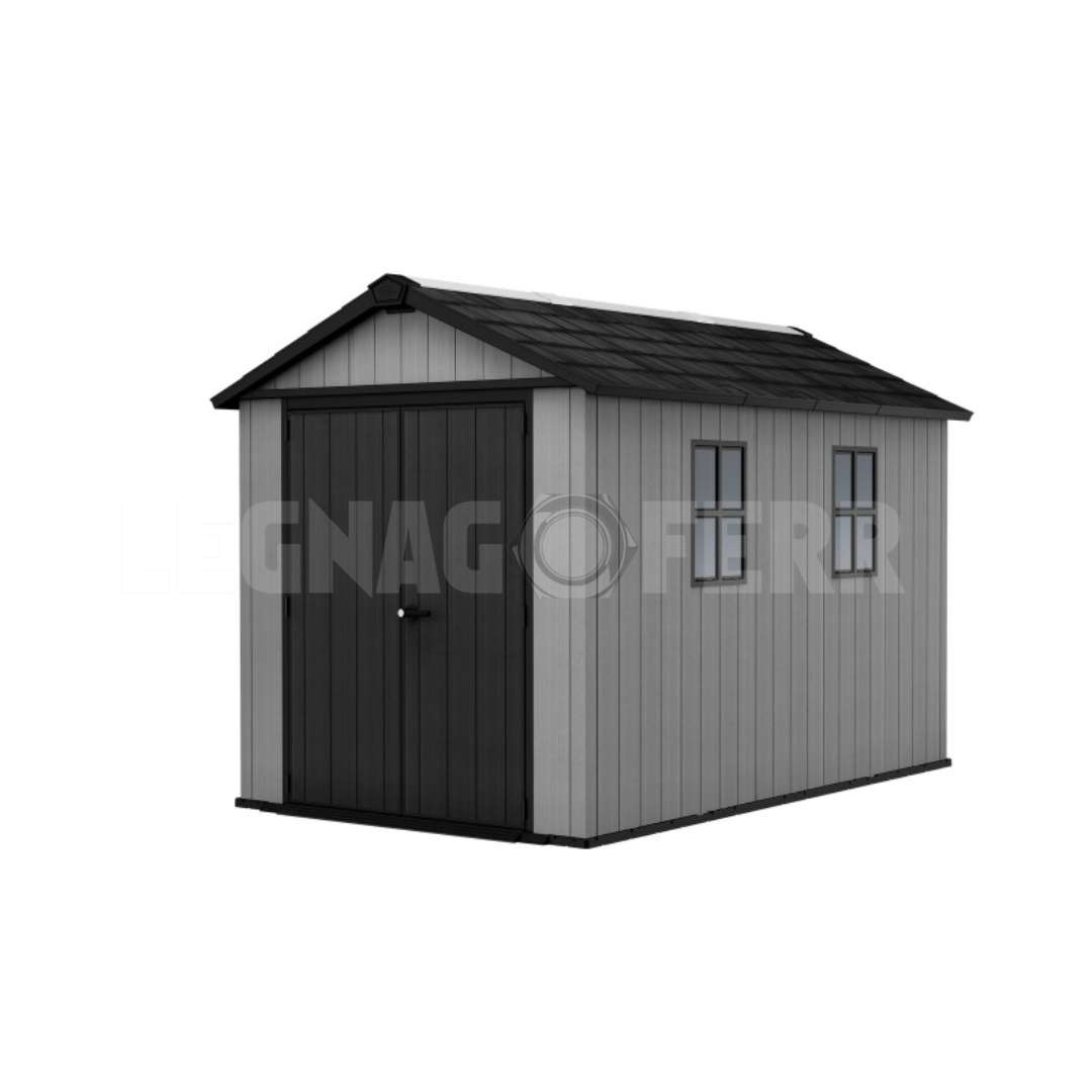 Keter Newton Plus 7511/1175 Casetta da Giardino 230x350x246 cm - Grigio 5 Casetta Keter Newton Plus 7511 1175 230x350 cm Resina Evotech Grigio legnagoferr (9)