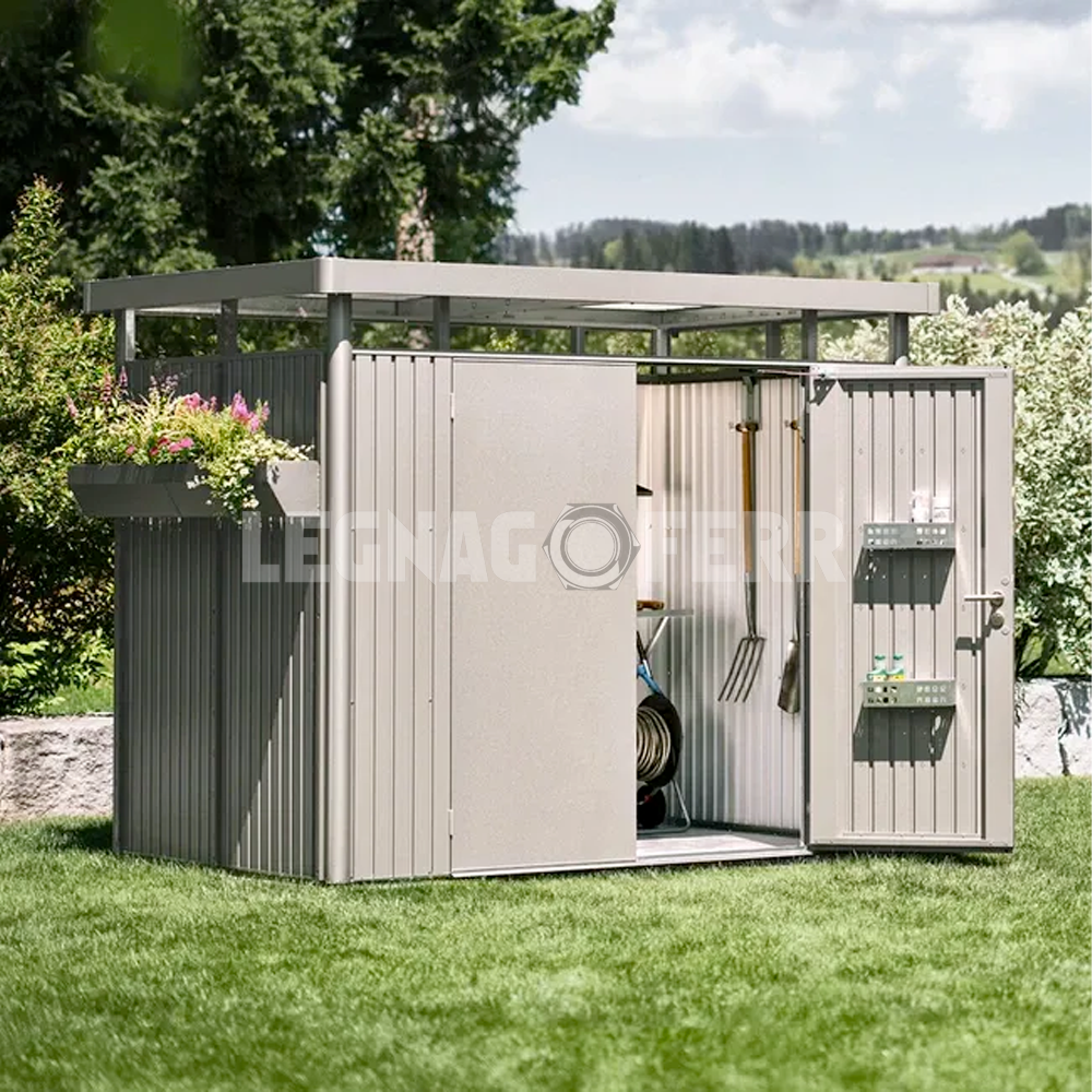 Casetta Porta Attrezzi Biohort HighLine H2 275x195x222 cm Porta Doppia 2 casetta biohort highline legnagoferr1