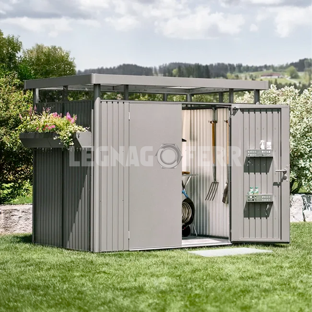 Casetta Porta Attrezzi Biohort HighLine H2 275x195x222 cm Porta Doppia 4 casetta biohort highline legnagoferr3