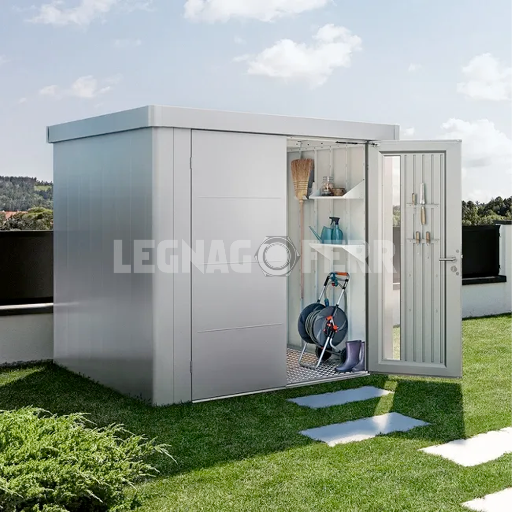 Casetta Porta Attrezzi Biohort Neo 2B 236x236x222 cm Porta Doppia 1 casetta biohort neo legnagoferr